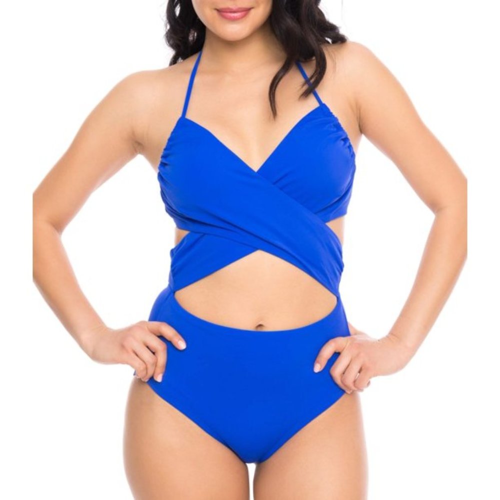 Moxi Blu Monokini Blue Suit Medium 8/10 NWT